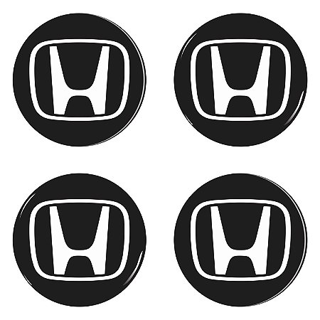 Kit 4 Emblemas Roda Resinado 7cm Honda