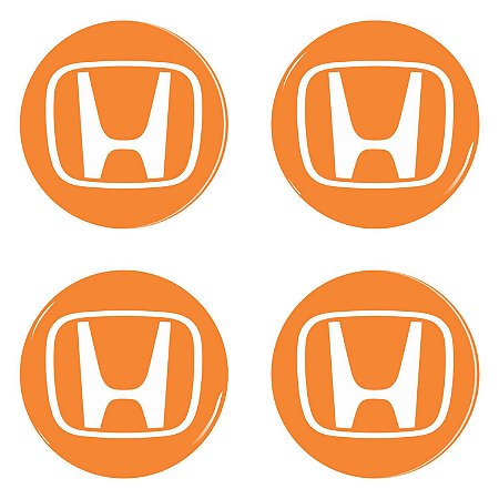 Kit 4 Emblemas Roda Resinado 7cm Honda