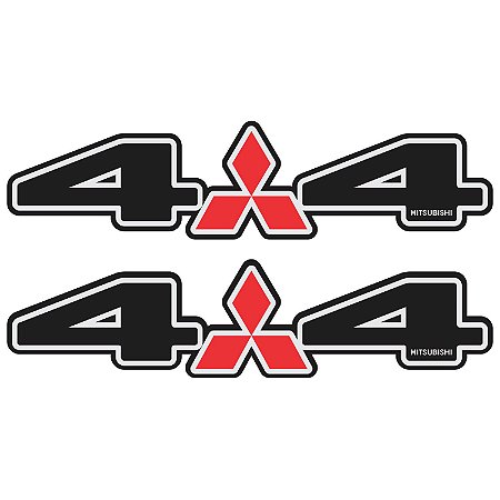Par Adesivos 4x4 Mitsubishi