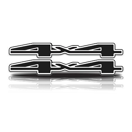 Emblema Adesivo Resinado 4x4 Mitsubishi Pajero Tr4 Par