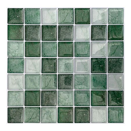 Pastilha Adesiva Resinada Granito Verde Kit 12 Placas