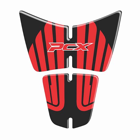 Adesivo Protetor Resinado Frontal Pcx Vermelho Mod 2