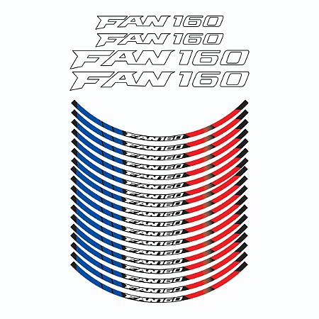 1 Kit Adesivo Friso + Adesivo Completo Compatível para Moto CG Fan 160
