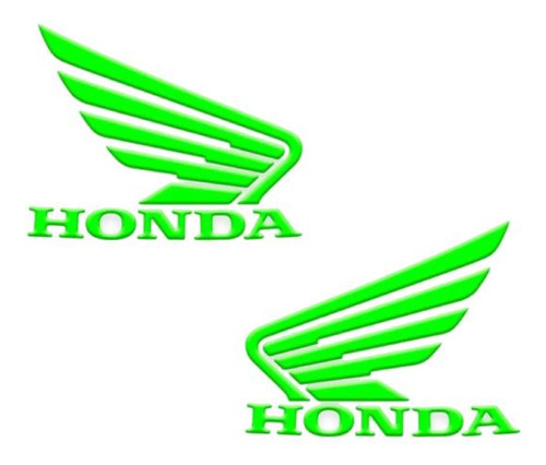 Adesivo 02 Asa Honda Tanque Resinado Moto Cg Titan 150 Verde