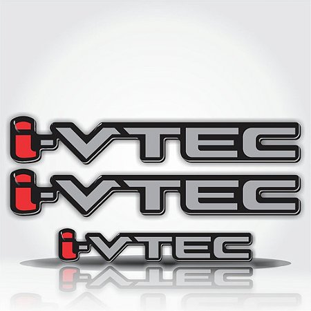 Adesivo 3d  I-vtec Honda Civic Resinado