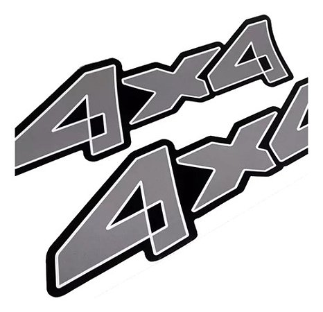 Adesivo 4x4 Compatível Ranger 2005/ Emblema Lateral Grafite