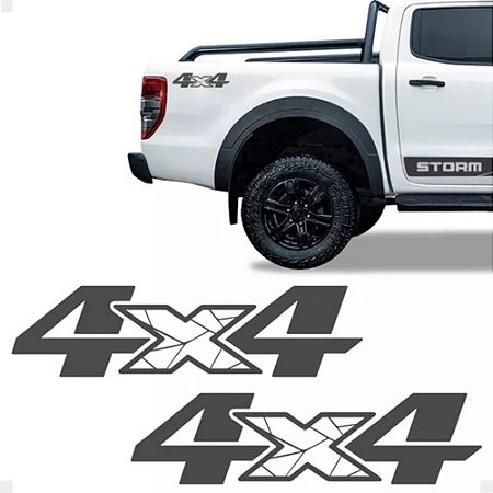Adesivo 4x4 Compatível Ranger Storm 2020/ Emblema Grafite