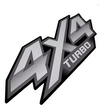 Adesivo 4x4 Turbo Hilux 2016/2020 Flex Par Emblema Lateral