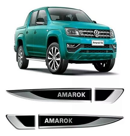 Adesivo Aplique Cromado Resinado Vw Amarok High Quality