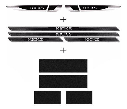 Adesivo Aplique Lateral Compatível Kicks 2017/ + Black Over