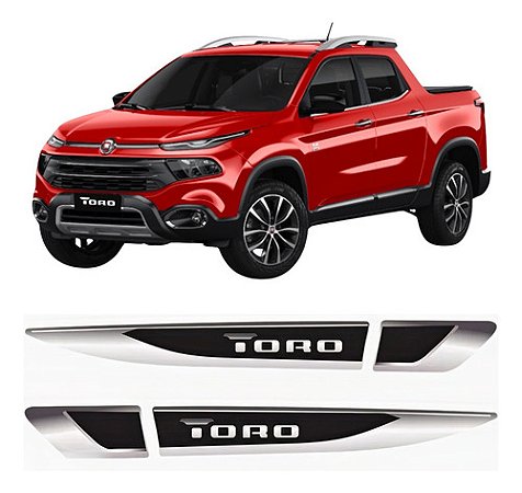 Adesivo Aplique Lateral Toro 2020 21 22 23 Emblema Resinado