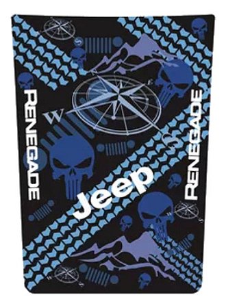 Adesivo Azul Capô Jeep Renegade Bússola Caveira - Genérico