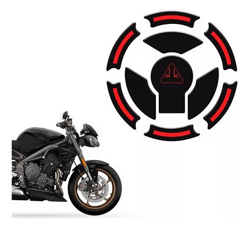 Adesivo Bocal Moto Triumph Street 765 Alto Relevo Decorativo