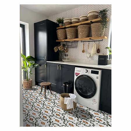 Adesivo Para Piso Antiderrapante Lavável sextavada 2