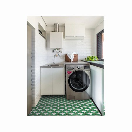 Adesivo Para Piso Antiderrapante Lavável medalha e marmore verde