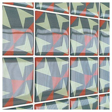 Pastilha Adesiva Vitral Kit 4 Placas Adesivo 3M