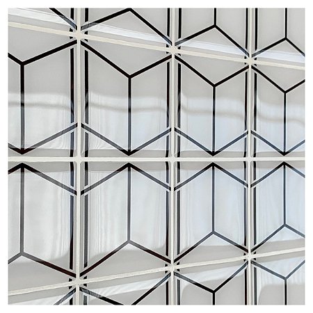 Pastilha Adesiva Geométrica Cubo Kit 4 Placas Adesivo 3M