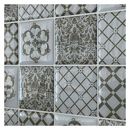 Pastilha Adesiva Quadrada Coimbra Kit 4 Placas Adesivo 3M