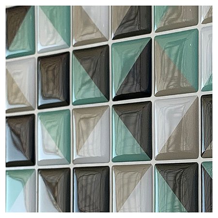 Pastilha Adesiva Mix Mosaico Kit 4 Placas Adesivo 3M