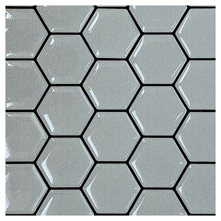 Pastilha Adesiva Colmeia Cinza Kit 4 Placas Adesivo 3M