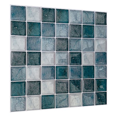 Pastilha Adesiva Mármore Azul Kit 4 Placas Adesivo 3M