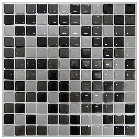 Pastilha Adesiva Mini Branca, Cinza E Preta Kit 4 Placas Adesivo 3M
