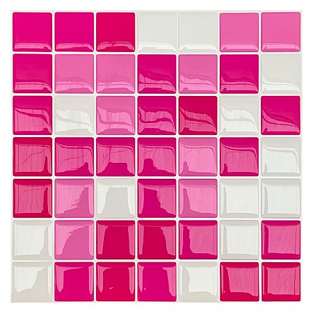Pastilha Adesiva Miscelânea Rosa Kit 4 Placas Adesivo 3M