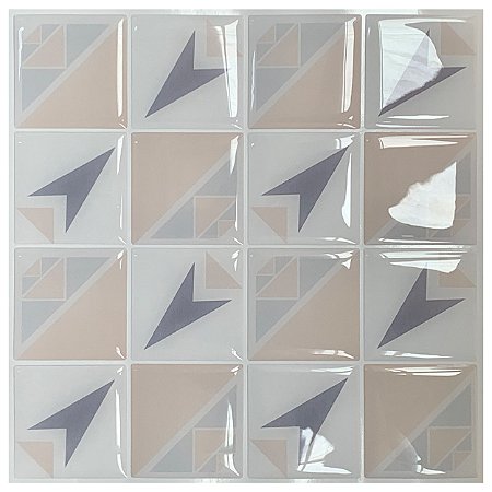 Pastilha Adesiva Resinada Quadrada Pointer Kit 4 Placas Adesivo 3M