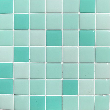 Pastilha Adesiva Miscelânea Verde Água Kit 4 Placas Adesivo 3M