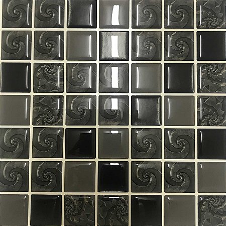 Pastilha Adesiva Abstrato Caracol Resinada Kit 4 Placas 3 M