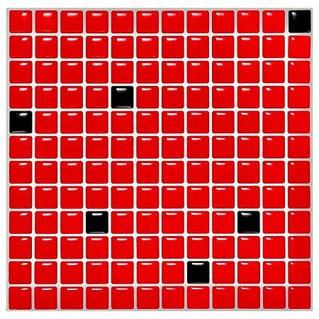 Pastilha Adesiva Resinada Mini Vermelha Kit 4 Placas 3M