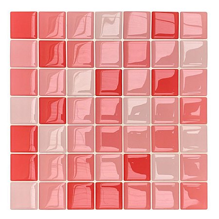Pastilha Adesiva Resinada Miscelânea Rosa Pastel Kit 4 Placas Adesivo 3 M