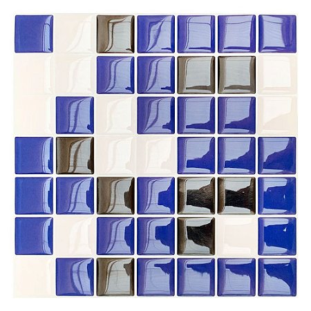 Pastilha Adesiva Resinada Miscelânea Azul Kit 4 Placas Adesivo 3 M