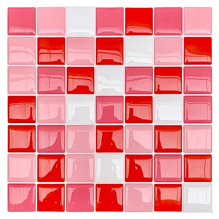 Pastilha Adesiva Resinada Miscelânea Rosa Kit 4 Placas Adesivo 3 M