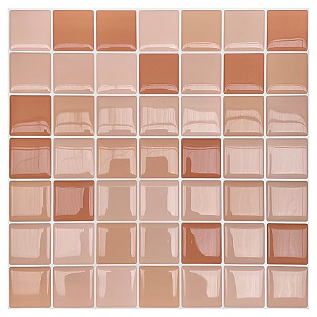Pastilha Adesiva Resinada Miscelânea Marrom Kit 4 Placas Adesivo 3 M