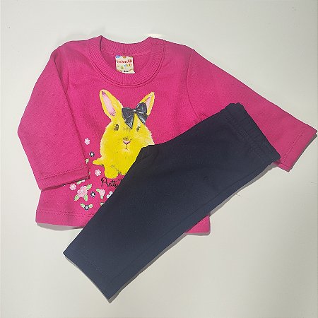 Conjunto moletom bebê menina Tam P