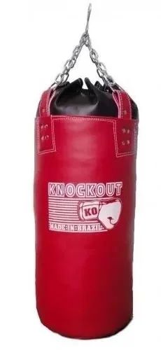 Saco de Boxe 90 cm Knockout Vermelho/Preto