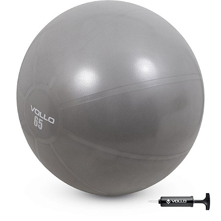 Bola Suiça Pilates e Yoga com bomba 65 cm - Vollo
