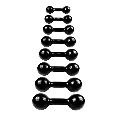 Kit Torre Suporte Expositor + 10 Pares De Halteres Bolas Emborrachados 1 Á 10KG