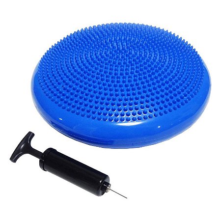 Disco de Equilíbrio Inflável com Bomba 34 cm Poker Azul