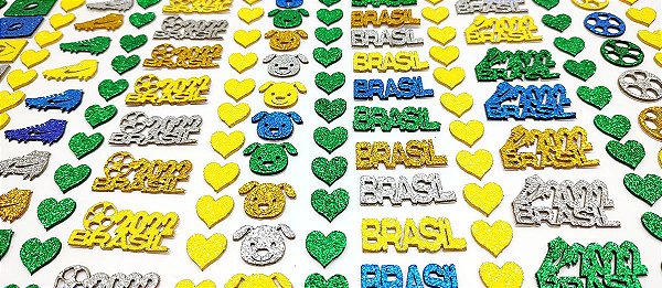 Kit COPA  Adesivos copa coração  glitter 150und Pet Cao gato