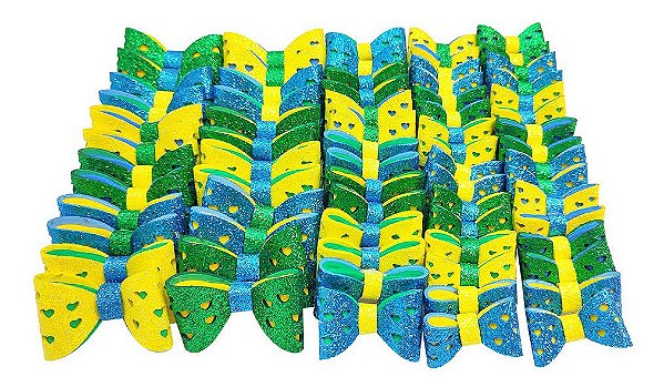 kit 20 laço Lacinhos glitter COPA CORAÇÃO P,M&G Pet Cãe Gato