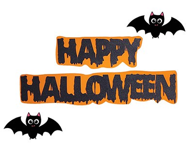 Faixa decorativa Happy Halloween eva