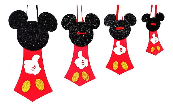 kit 50 Gravatas Pet Shop Lacinho EVA MICKEY MOUSE LEGAL