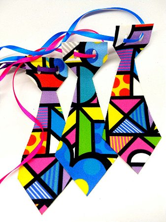 Gravata Tecido Romero Britto 10 Unidades