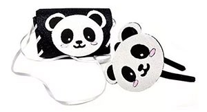 Kit tiara bolsa Panda eva
