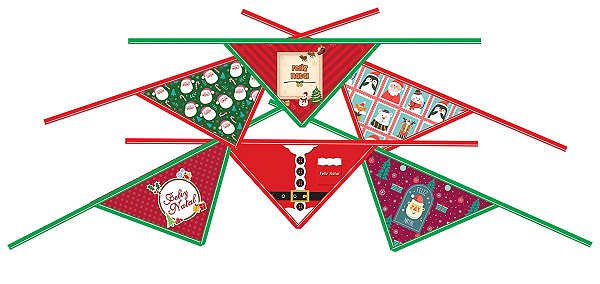 Bandana sublimada pet Natal cetim 20 unidades