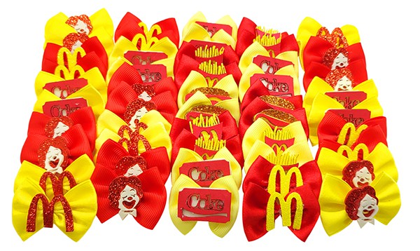 Laços pet Mc Donalds cetim gorgurão