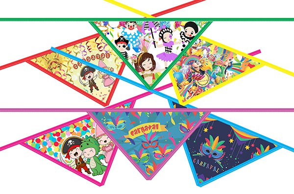 Bandana sublimada pet Carnaval  cetim