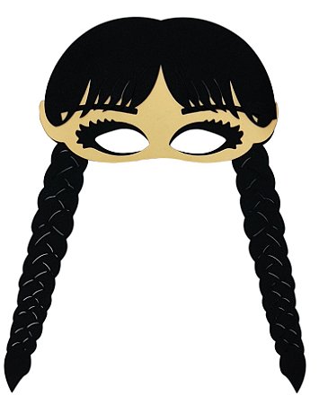 Máscara fantasia Vandinha Addams eva